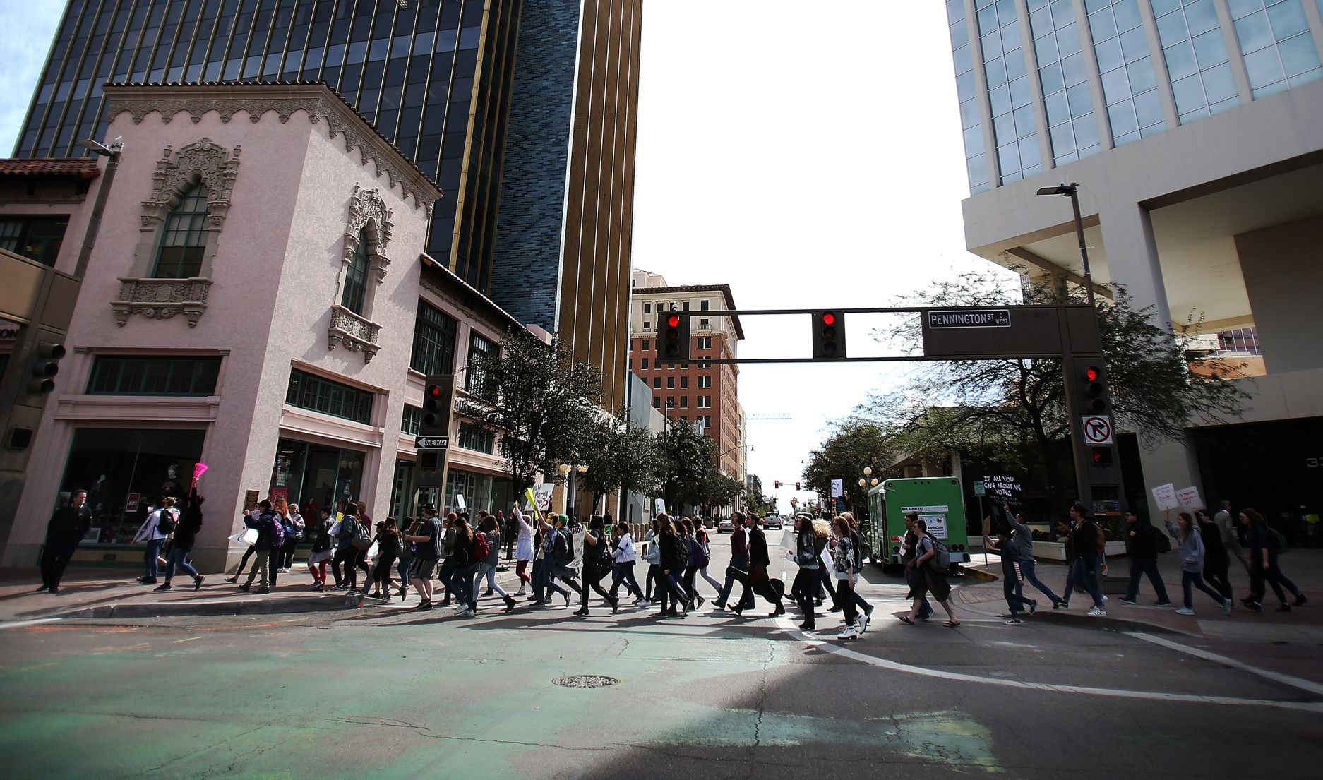 City High School students walkout in protest